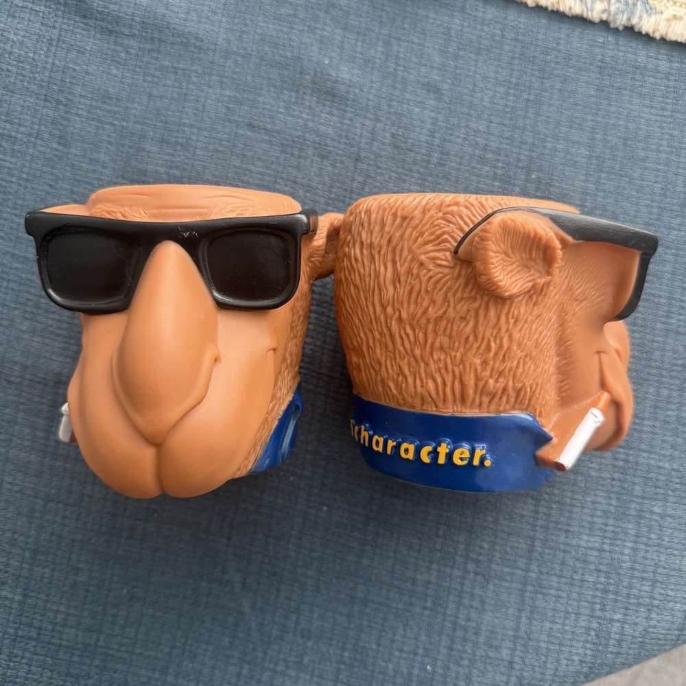 VTG 1991 Joe Cool Camel Coozie Cup Can Beer Soda Holder Koozie Novelty Set Of 2